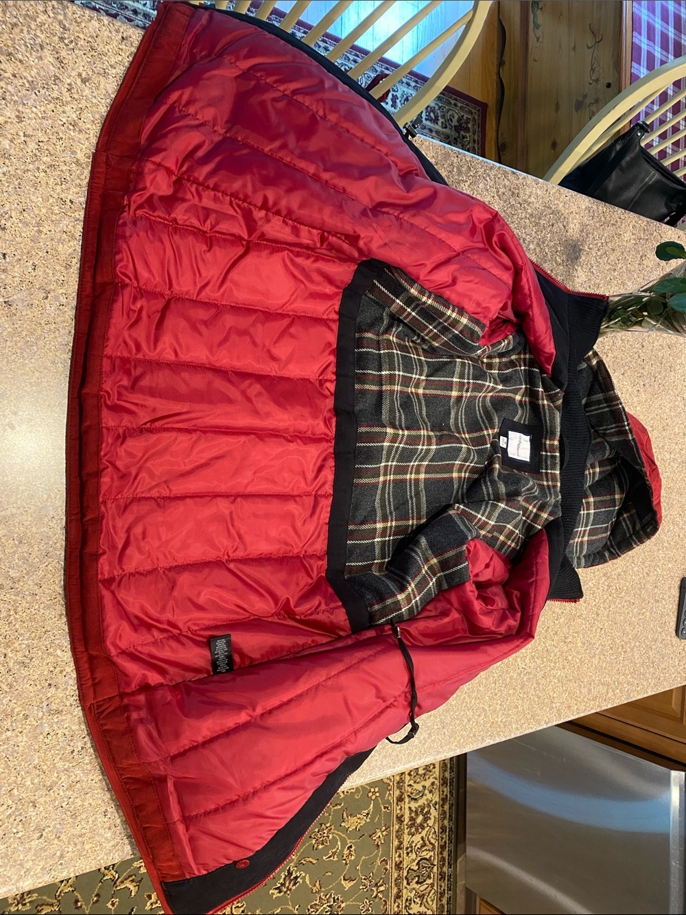 Croft & Barrow Zip Up Insulated Coat Removable Hood Medium MUSTY Winter Jacket - Picture 6 of 17
